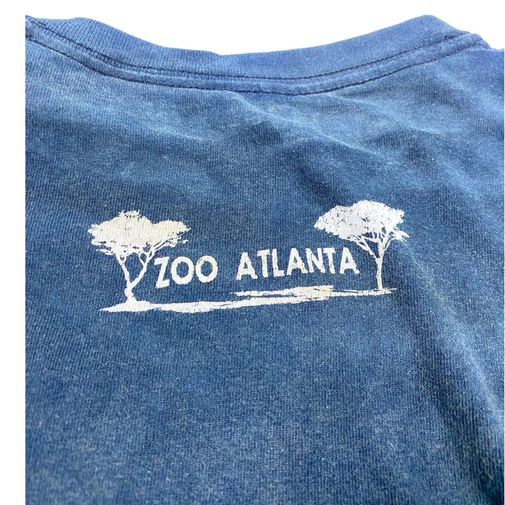 Vintage T Shirt Mens XL Black Atlanta Zoo Gorilla Nature Animals Y2K Graphic Tee - Picture 6 of 8